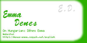 emma denes business card