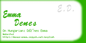 emma denes business card